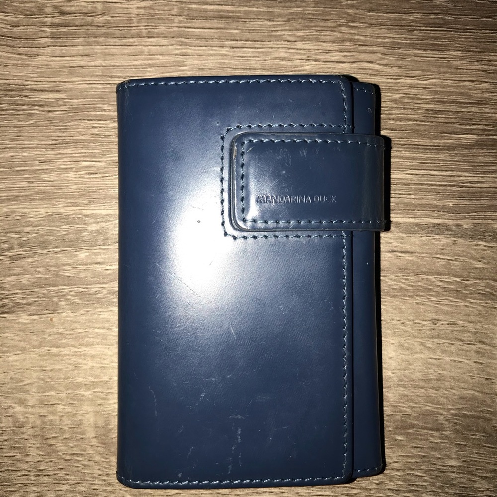 Mandarina Duck Blue Leather Wallet